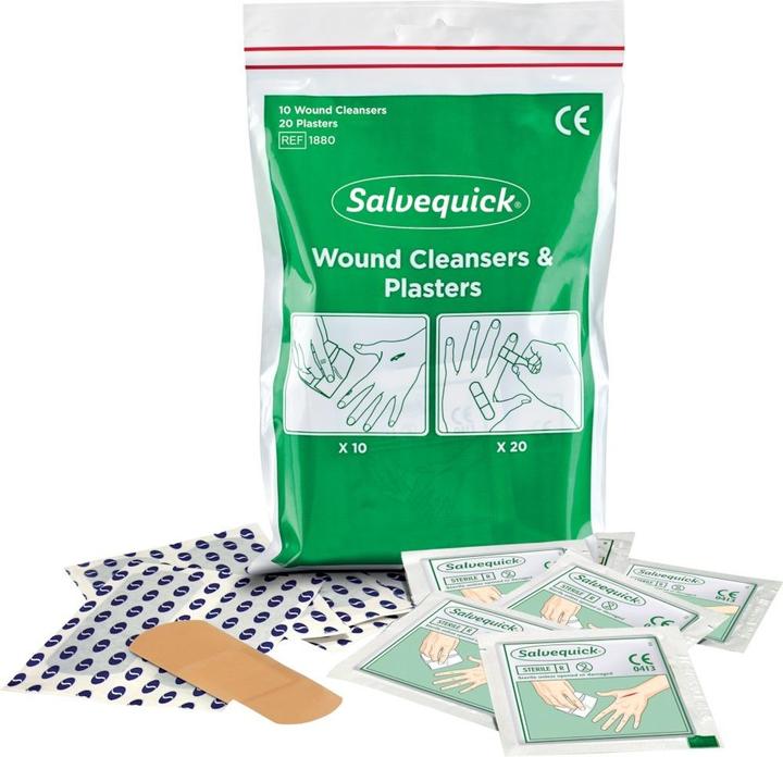 Productafbeelding Cederroth Wondreiniger en pleister Salvequick (Eerste Hulp Kit)