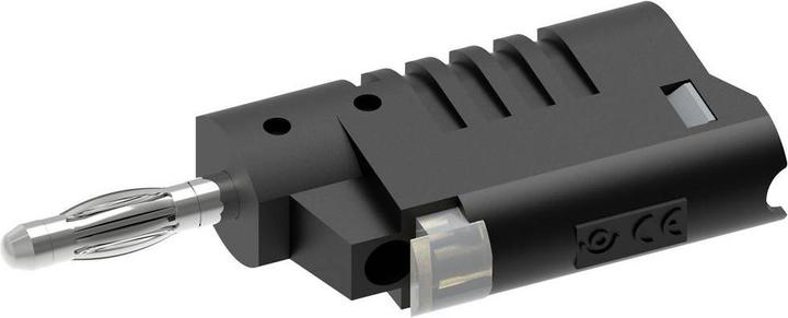 Actual product image Electro PJP 1087-CD1-N Banana plug Male, straight Pin-Ø: 4 mm Black 1 pc.