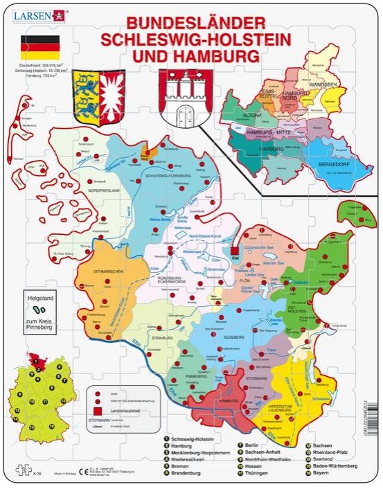 Produktbild Larsen Hamburg und Schleswig-Holstein (70 Teile)