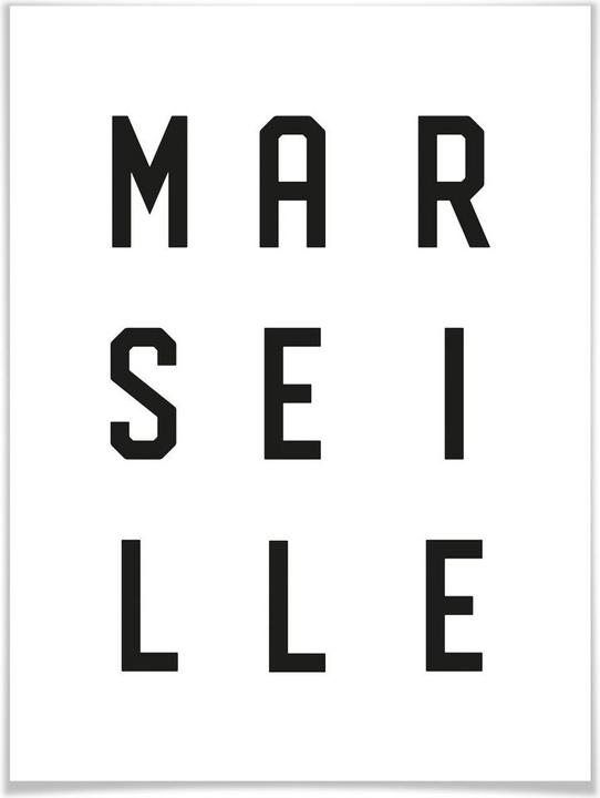 Image du produit Trenddeko Typographie Marseille (24 x 30 cm)