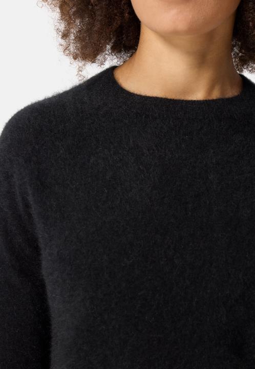 Actual product image Cash-Mere Brushed Kaschmir Rundhals Pullover mit Seitenschlitzen (L)
