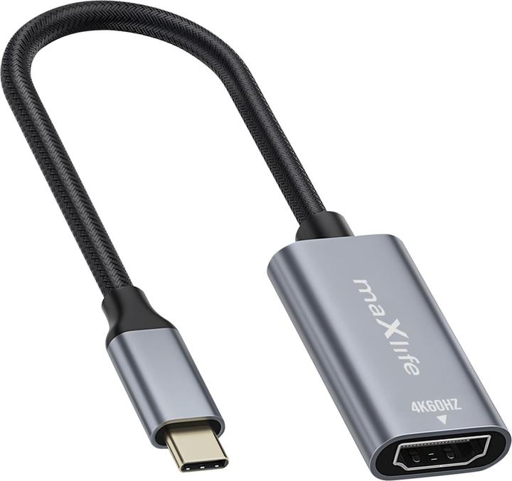 Maxlife Adapter MXHC-01 HDMI - USB-C 4K 60HZ schwarz (HDMI)