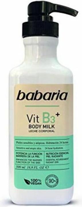 Immagine prodotto Babaria VITAMINA B3+ latte corpo 100% vegan 500 ml (Latte corpo, 500 ml)