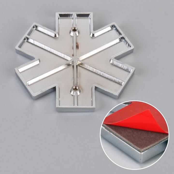 Actual product image König Design 3D ABS chrome star doctor all-wheel off-road sticker emblem logo lettering