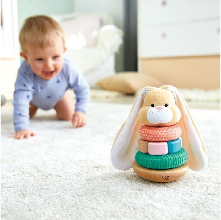 Actual product image Hape Stack long-eared rabbit