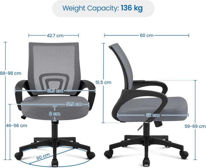 Produktbild Yaheetech Ergonomischer Schreibtischstuhl