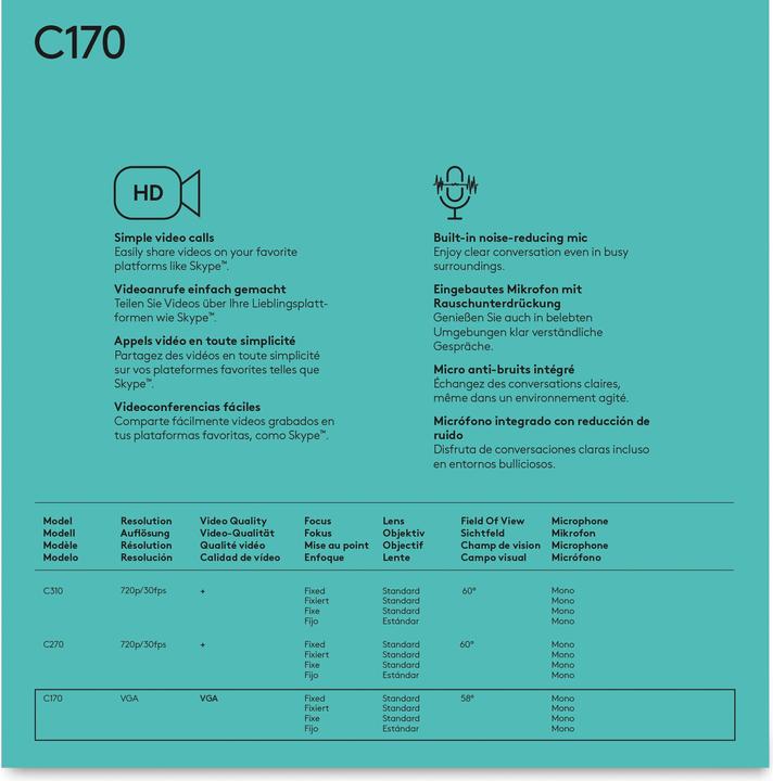 Produktbild Logitech C170 (0.80 Mpx)