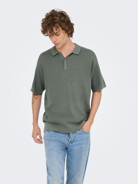 Actual product image Only & Sons ONSJAMES Gestricktes Poloshirt Polo (XS)