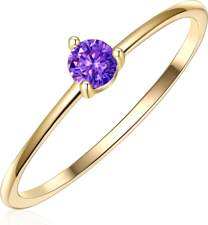 Actual product image Glanzstücke München Ladies Sterling Silver Cubic Zirconia Yellow Gold - 26587 (58, 925 Silver)