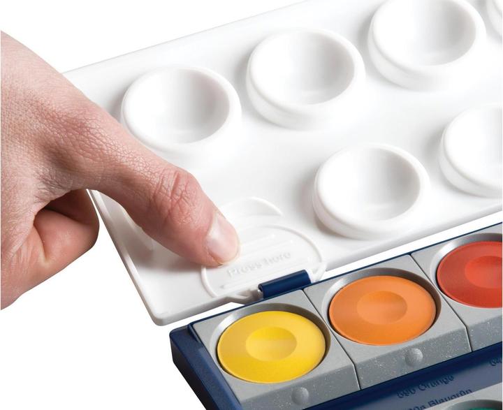Produktbild Pelikan Deckfarbkasten 735 K/24 (Schwarz, Türkis, Weiss, Orange, Lila, Violett, Beige, Grün, Grau, Blau, Pink, Braun)
