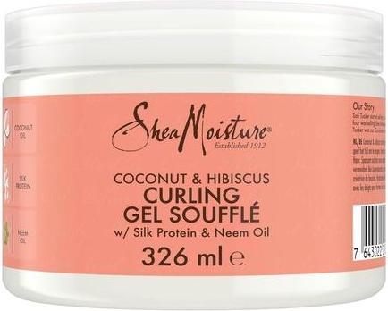 Immagine prodotto Shea Moisture Gel arricciante Soufflé al cocco e ibisco per capelli spessi e ricci 326ml (Gel per capelli, 326 ml)
