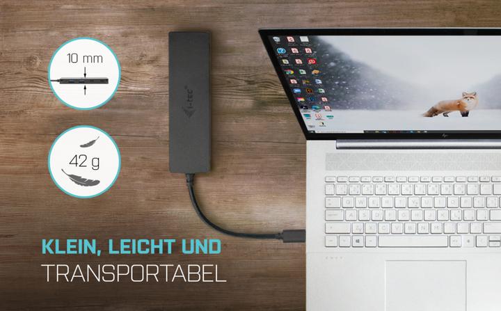 Immagine prodotto i-tec Hub USB-C in metallo (USB-C, 4 Porti)