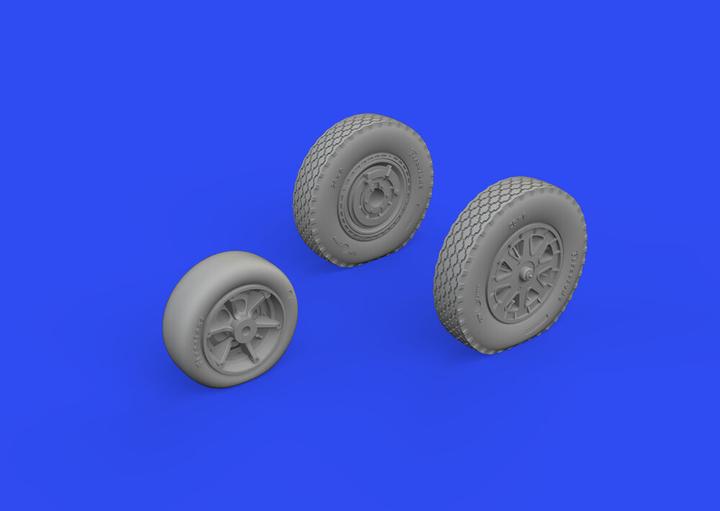 Actual product image Eduard P-39Q wheels PRINT1/72 for ARMA HOBBY
