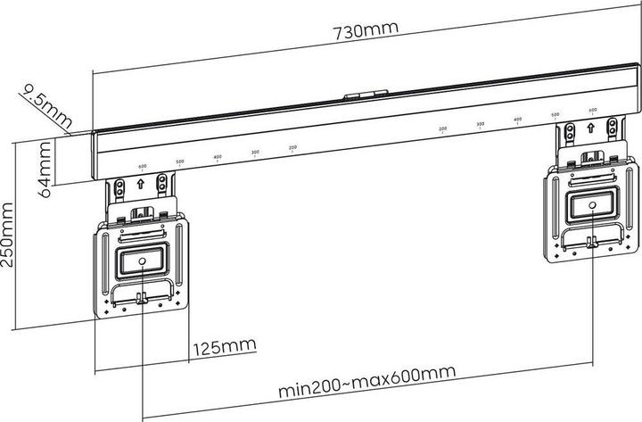 Produktbild myWall Wandhalter für Flachbildschirme (Wand, 37.01", 75 kg)
