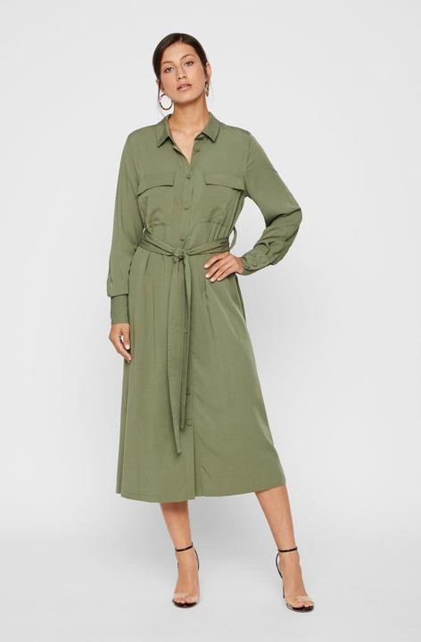 Immagine prodotto Yas Abito blusa midi con cintura a cravatta (L)