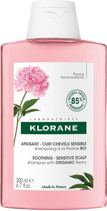 Image du produit Klorane Shampooing apaisant à la pivoine BIO (200 ml, Shampoing liquide)