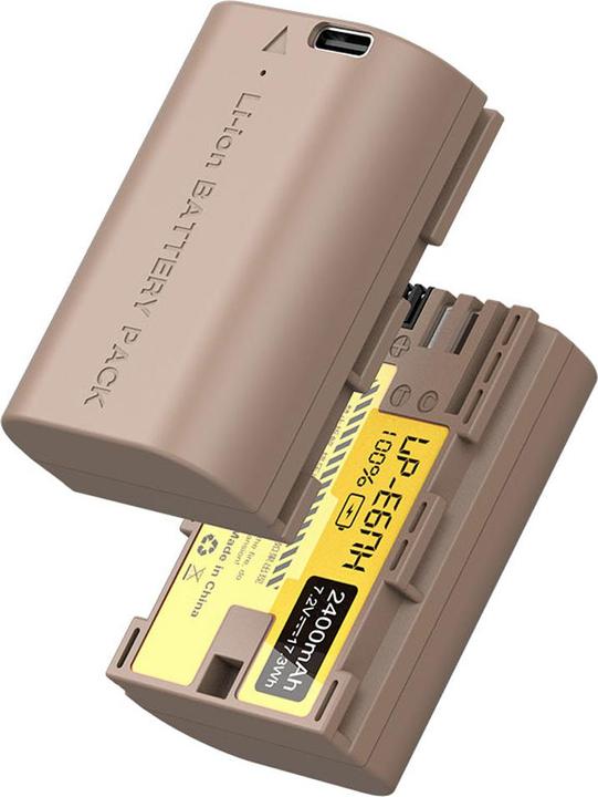 Actual product image Ulanzi Canon LP E6NH Type Lithium Ion Battery With USB C Charging Port (2400mAh) (Camera battery)