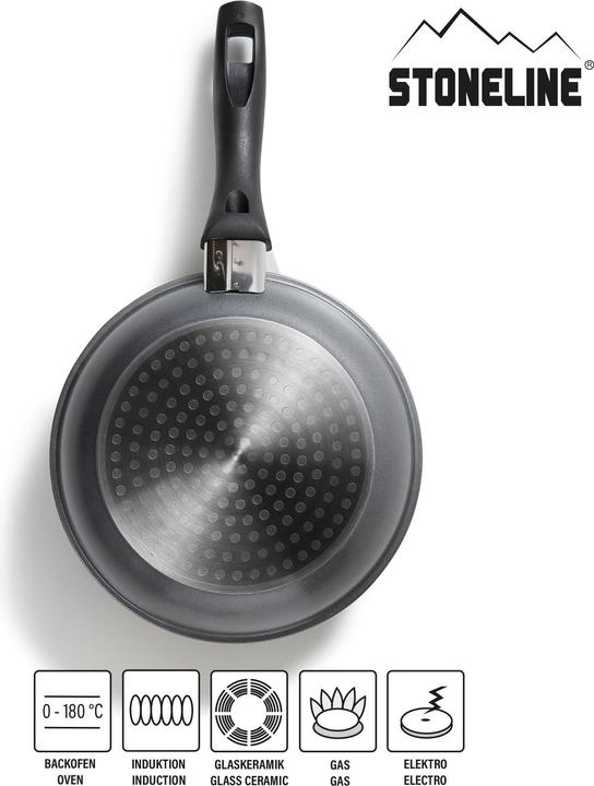 Produktbild Stoneline Pan 6840 Frying, Diameter 20 cm, Suitable for induction hob, Fixed handle, Anthracite (20 cm, Bratpfanne, Aluminium)