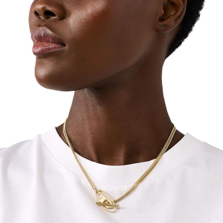 Produktbild Diesel - Double gold-plated unisex steel necklace DX1567710 (Edelstahl)