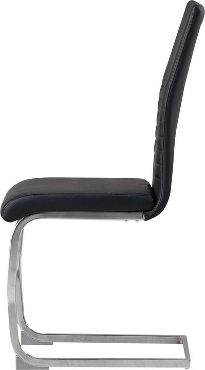 Produktbild Albatros International ALBATROS Freischwinger Stuhl BURANO 4er Set, Schwarz - Esszimmerstuhl Schwingstuhl mit Modernem Desi