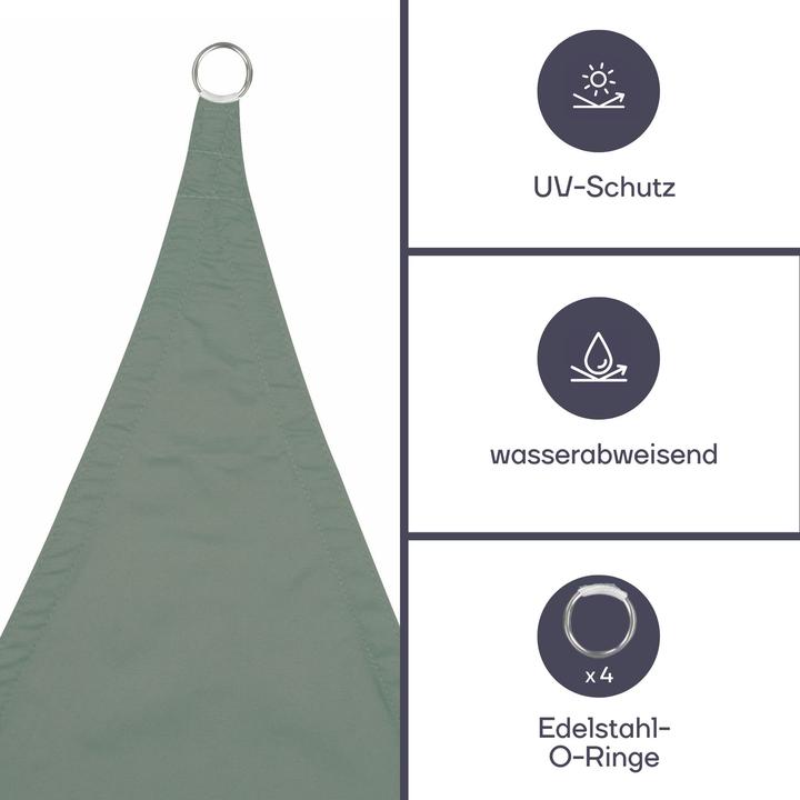 Produktbild Perel SONNENSEGEL - QUADRATISCH - 5 x 5 m - FARBE: GRÜNGRAU (5 x 5 m)
