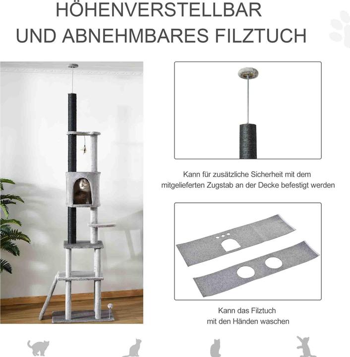 Produktbild Jamb Katzenbaum (255 cm, Hellgrau)