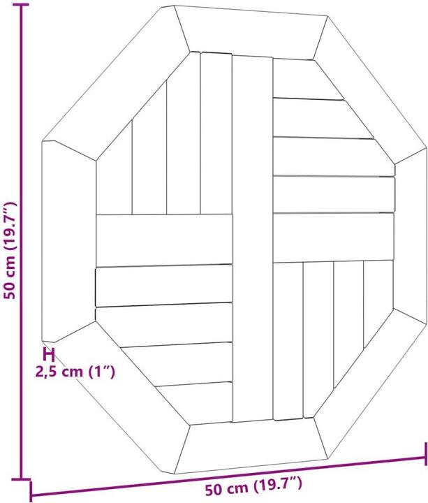 Actual product image VidaXL Takis (50 x 50 x 2,5 cm)