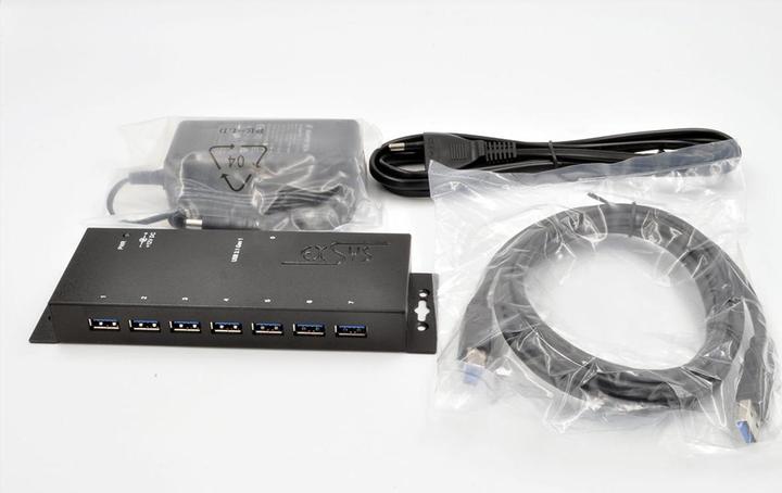 Immagine prodotto Exsys HUB USB 3.2 a 7 porte esterno con alimentatore incluso. alimentatore 12V/3A e cavo USB inclusi (USB-B, 7 Porti)