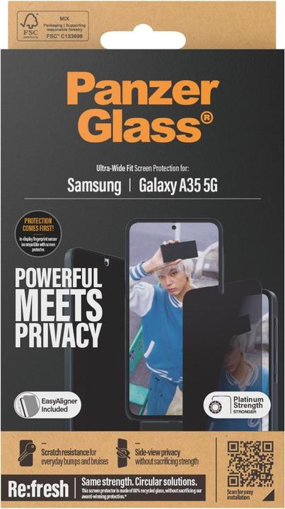 Produktbild PanzerGlass Privacy (1 Stück, Samsung Galaxy A35)