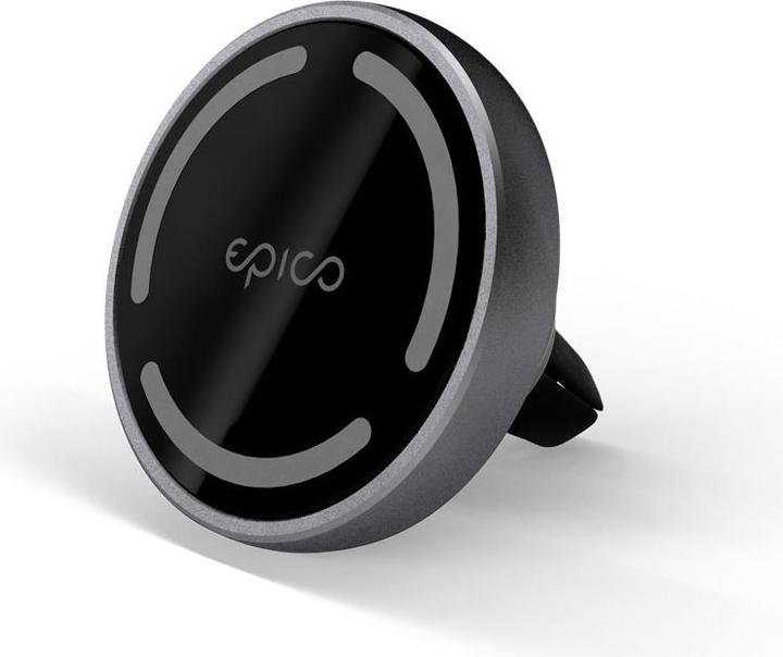 Actual product image Epico Magnetic Wireless Car Charger (MagSafe compatible) 15W/10W/7.5W + 18W QC (USB-C)
