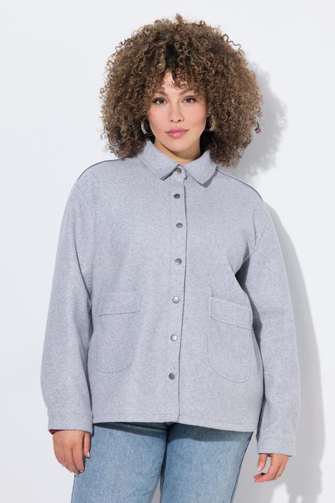 Produktbild Ulla Popken Shaket, Oversized, Hemdkragen, Langarm (62)