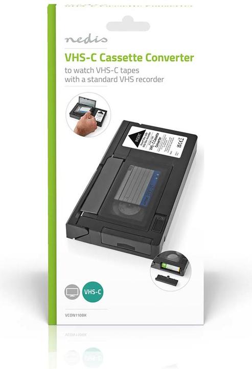 Image du produit Nedis Convertisseur VHS : VHS-C en VHS Plug and Play Noir
