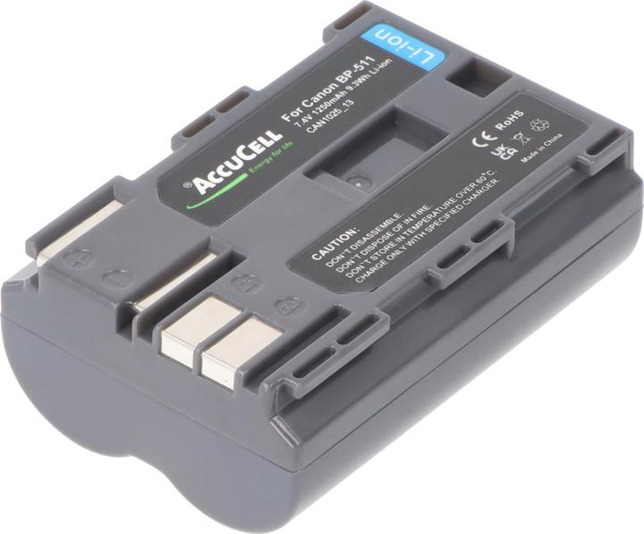 Produktbild AccuCell Set Ladegerät und Akku Canon BP-511, BP-508 (Kamera Akku Ladegerät)