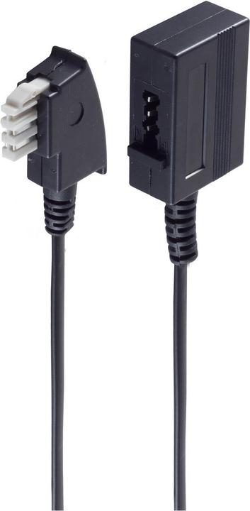 Actual product image Shiverpeaks ®-BASIC-S--Phone extension, TAE N plug to TAE N coupling, 4-wire, 3.0m