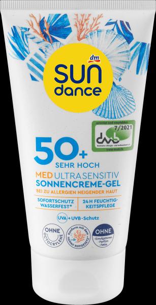dm Sundance Sonnencreme Gel, MED ultra sensitiv (Sonnencreme, SPF 50+, 150 ml)