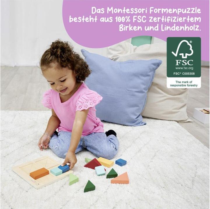 Produktbild Eichhorn EH Montessori Formen Puzzzle (12 Teile)