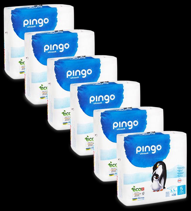 Image du produit Pingo Couches écologiques (Taille 5, Pack mensuel, 216 pièce(s))