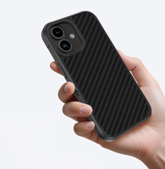 Produktbild Amazingthing Titan Max Case mit 1500D Aramidfasern für iPhone 16 - Schwarz (Apple iPhone 16)