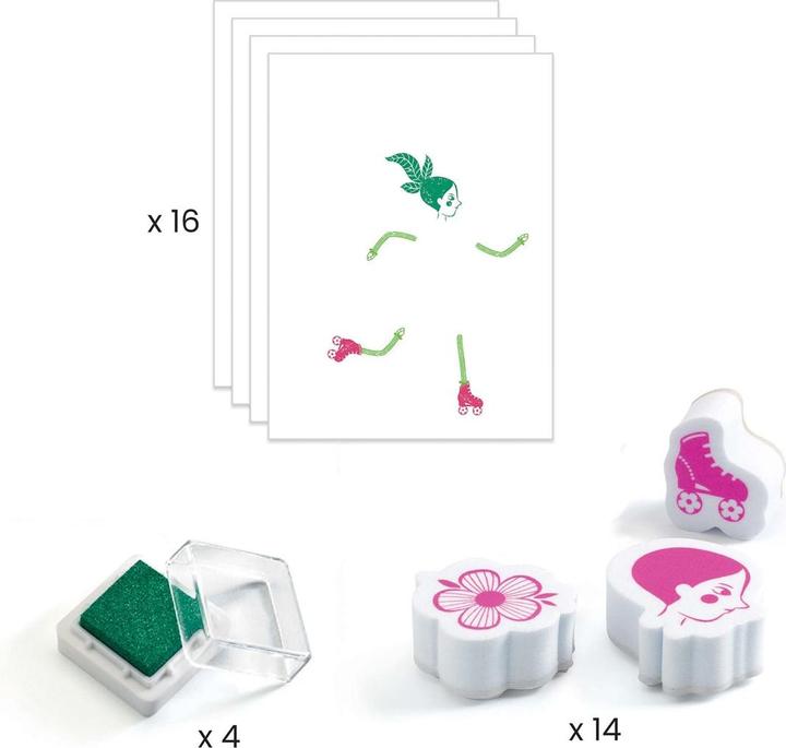 Actual product image Djeco Stamp flower girl