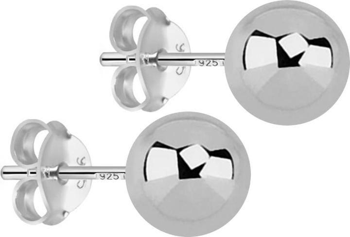 Star Piercing Ohrstecker mit Kugel silber (925 Sterlingsilber, ohne Messing)