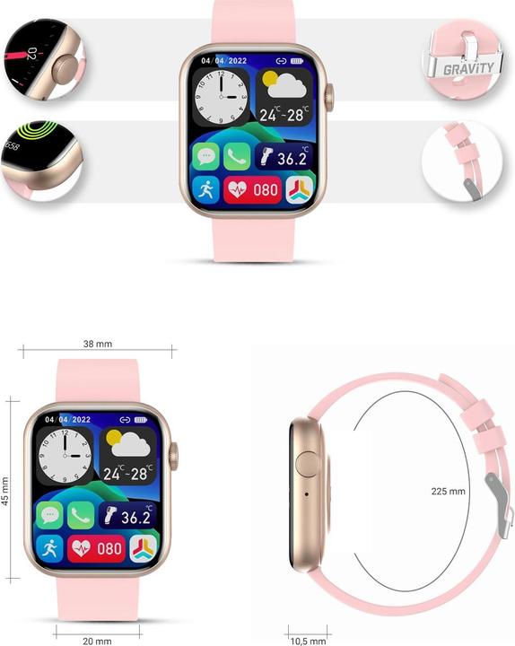 Actual product image Gravity GT3-1 Damen-Smartwatch