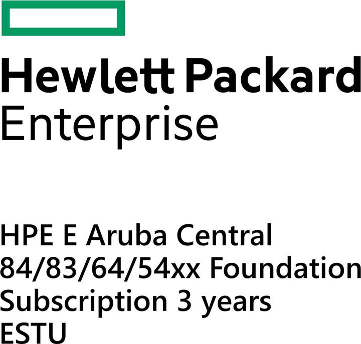 Image du produit HPE E Aruba Central 84/83/64/54xx, Foundation Subscription, 3 years, E-STU (1 Dispositifs, 36 mois)