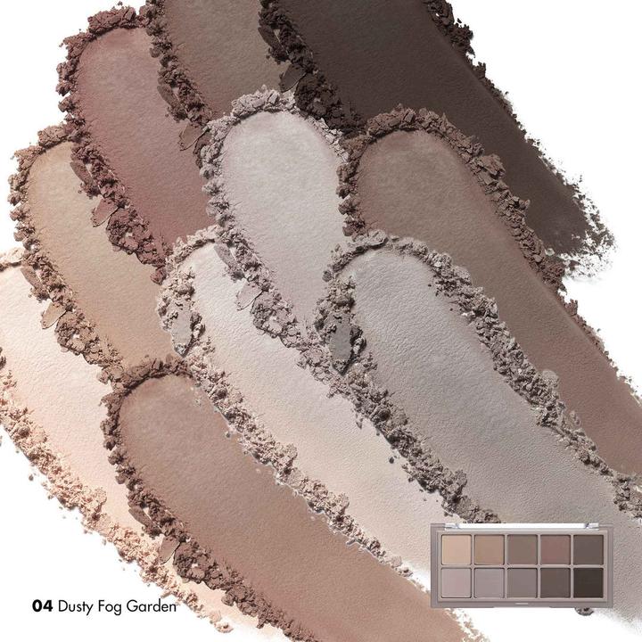 Actual product image Rom&Nd Better Than Palette 8g 04 Dusty Fog Garden Eye Makeup Palette 10 Shades Matte & Shimmer High (04 DUSTY MIST GARDEN)