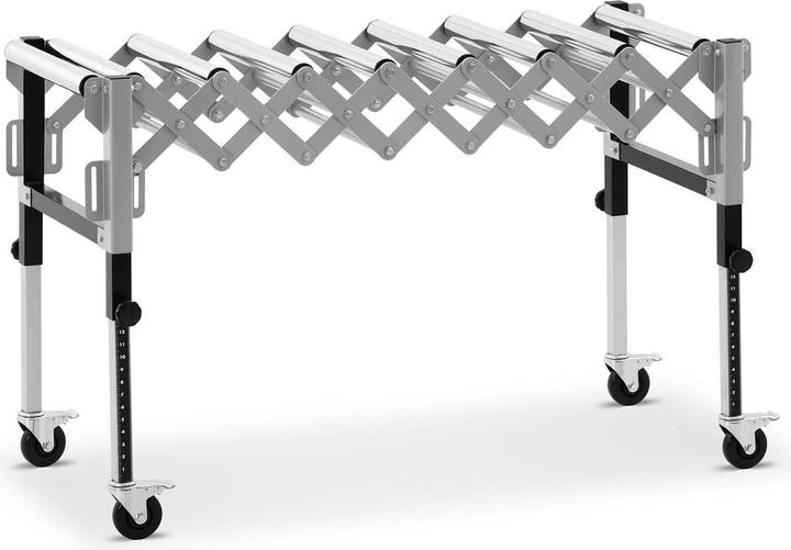 Produktbild MSW Mobile Rollenbahn Förderanlage 130 kg 147 cm 9 Rollen höhenverstellbar faltbar