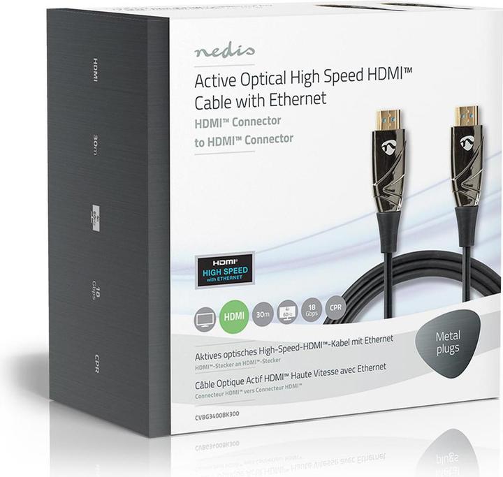 Produktbild Nedis Aktive optische High Speed??HDMI-Kabel mit Ethernet| HDMI Stecker| - Kabel - Dig (30 m, HDMI)
