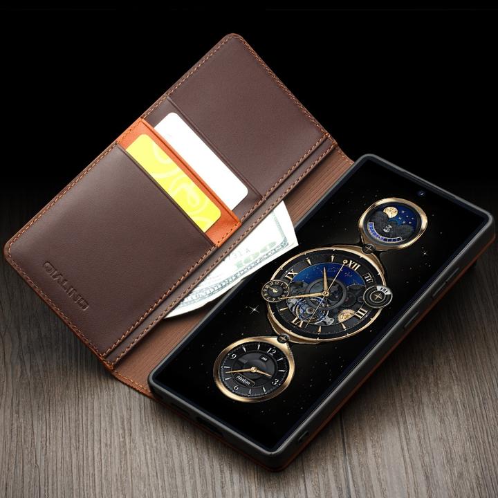 Actual product image QiAlino Hülle Flip Matt Wallet (Samsung Galaxy S25 Ultra)
