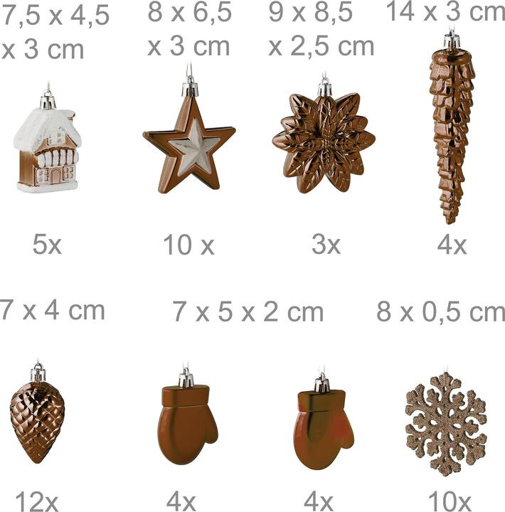 Actual product image Relaxdays christmas bauble (100 -part)
