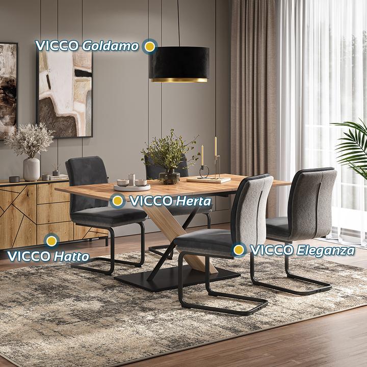 Actual product image Vichy Cantilever chair Eleganza, Anthracite, Set of 4