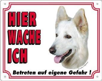 Produktbild Nobby Warntafel Deutscher Schäferhund weiss