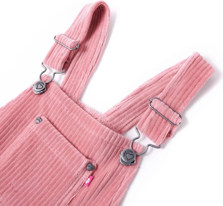 Produktbild VidaXL Kinder-Latzkleid Cord Hellrosa 116,Material: 58 % Baumwolle (116)